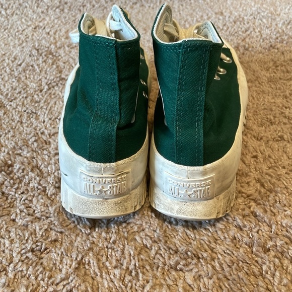 Converse Chuck Taylor All Star Platform High-Top Sneakers - Dark Green Size 7.5 - Picture 2 of 7